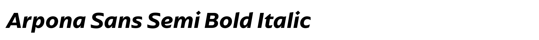 Arpona Sans Semi Bold Italic image